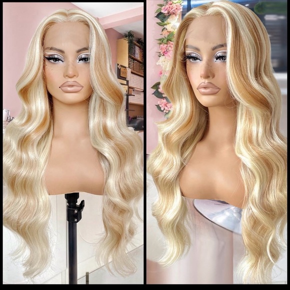 Human Hair Blended Lace front Wig